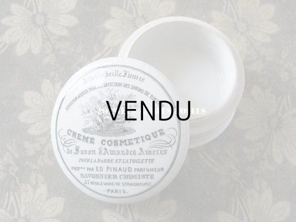 画像6: アンティーク クリームポット CREME COSMETIQUE DE SAVON D'AMANDES AMERES - ED.PINAUD PARIS - (6)