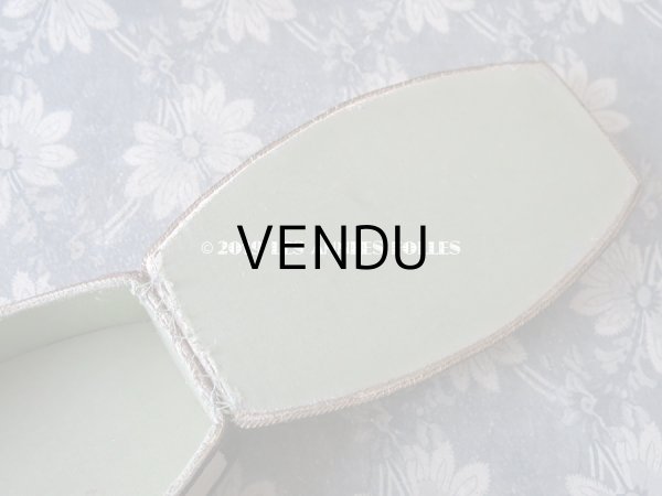 画像11: 1920年代 アンティーク リボン刺繍の カルトナージュボックス  (11)