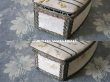 画像8: 1920年代 アンティーク リボン刺繍の カルトナージュボックス  (8)