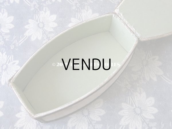 画像9: 1920年代 アンティーク リボン刺繍の カルトナージュボックス  (9)