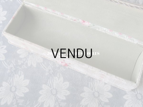 画像7: 1900年代 アンティーク 薔薇の小さなカルトナージュボックス　 (7)