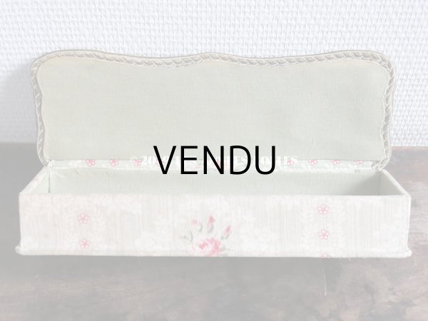 画像6: 1900年代 アンティーク 薔薇の小さなカルトナージュボックス　 (6)