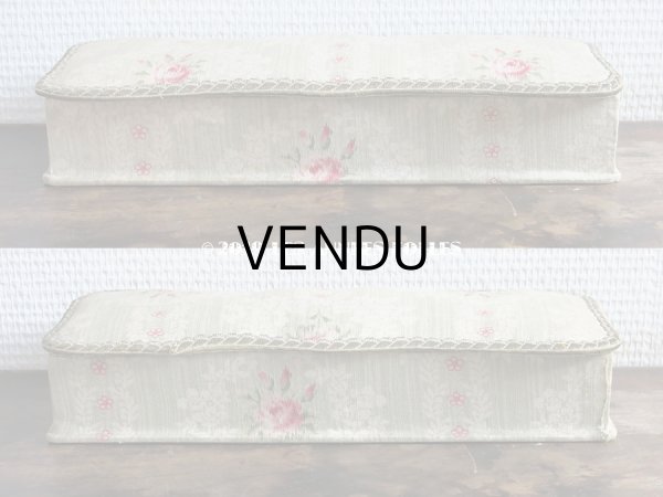 画像4: 1900年代 アンティーク 薔薇の小さなカルトナージュボックス　 (4)