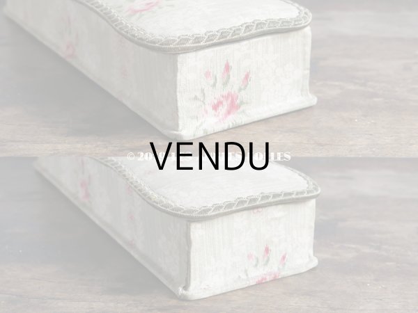 画像5: 1900年代 アンティーク 薔薇の小さなカルトナージュボックス　 (5)