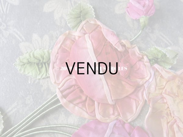 画像5: 未使用 1920年代 アンティーク ロココ調  薔薇の大きなモチーフ (5)