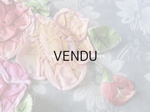 画像4: 未使用 1920年代 アンティーク ロココ調  薔薇の大きなモチーフ (4)