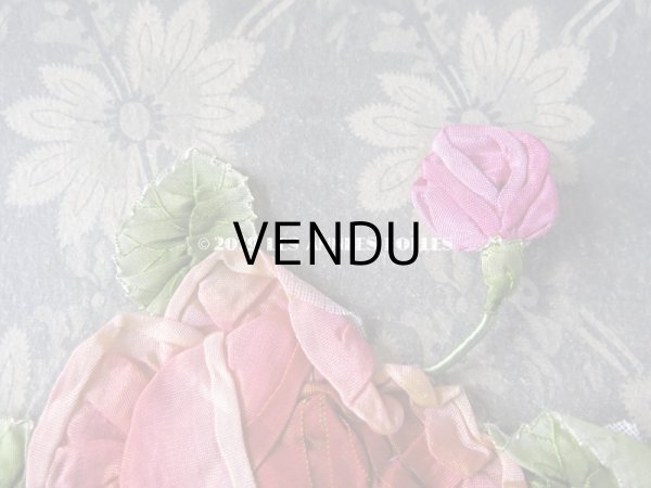 画像6: 未使用 1920年代 アンティーク ロココ調  薔薇の大きなモチーフ (6)