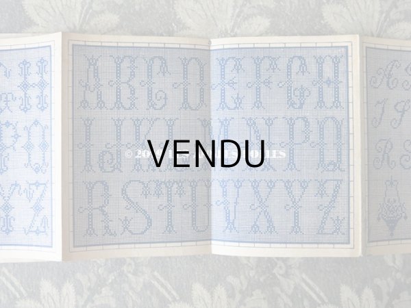 画像5: アンティーク クロスステッチの刺繍図案帳 ALPHABETS VARIES - N.ALEXANDRE&CIE - (5)