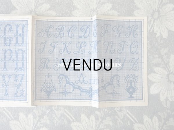 画像6: アンティーク クロスステッチの刺繍図案帳 ALPHABETS VARIES - N.ALEXANDRE&CIE - (6)