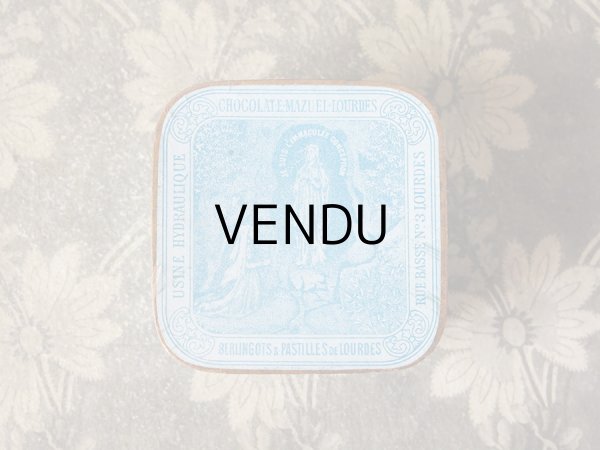 画像3: アンティーク  ルルドのコンフィズリーのお菓子箱 CHOCOLATE MAZUEL LOURDES (3)