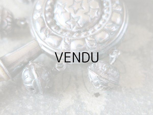 画像5: 19世紀 ナポレオン3世時代 アンティーク ラトル 星柄 シルバー＆ボーン製 (5)