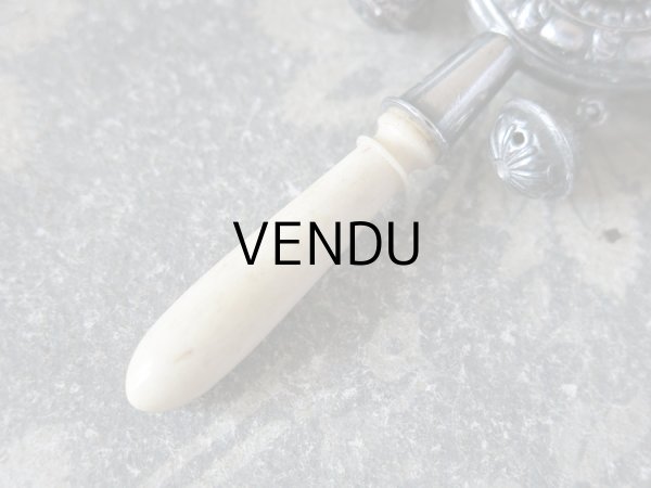 画像7: 19世紀 ナポレオン3世時代 アンティーク ラトル 星柄 シルバー＆ボーン製 (7)