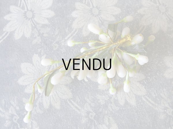 画像20: 1900年代 アンティーク ワックスフラワーのブーケ & ヘッドドレスのセット　ウェディングブーケ 　結婚式 ティアラ (20)