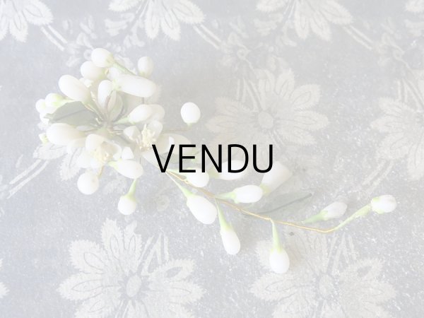 画像13: 1900年代 アンティーク ワックスフラワーのブーケ & ヘッドドレスのセット　ウェディングブーケ 　結婚式 ティアラ (13)