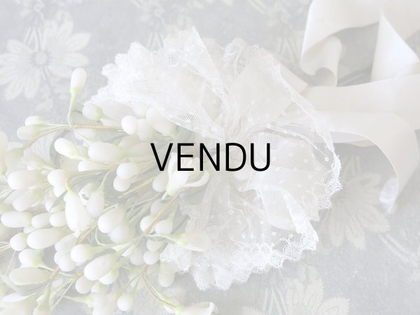 画像3: 1900年代 アンティーク ワックスフラワーのブーケ & ヘッドドレスのセット　ウェディングブーケ 　結婚式 ティアラ (3)