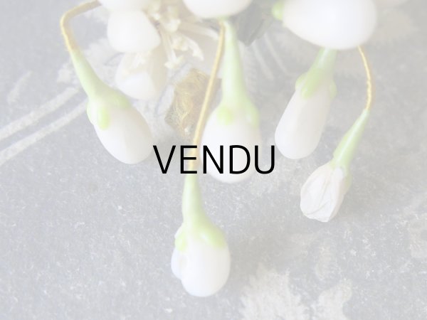 画像15: 1900年代 アンティーク ワックスフラワーのブーケ & ヘッドドレスのセット　ウェディングブーケ 　結婚式 ティアラ (15)