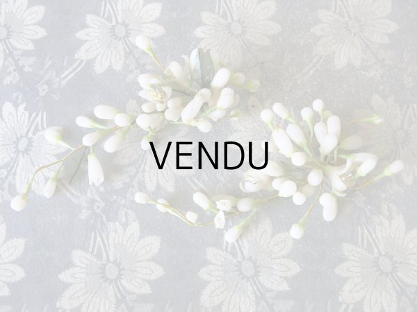 画像12: 1900年代 アンティーク ワックスフラワーのブーケ & ヘッドドレスのセット　ウェディングブーケ 　結婚式 ティアラ (12)