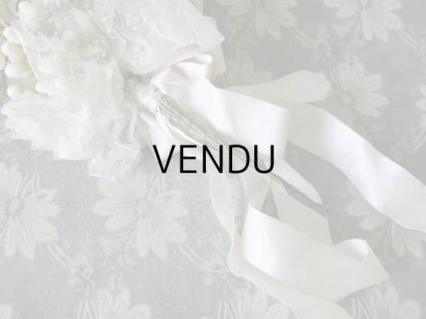 画像5: 1900年代 アンティーク ワックスフラワーのブーケ & ヘッドドレスのセット　ウェディングブーケ 　結婚式 ティアラ (5)