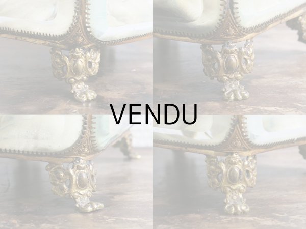 画像7: 19世紀 アンティーク 大きなジュエリーボックス 淡いブルーのクッション (7)