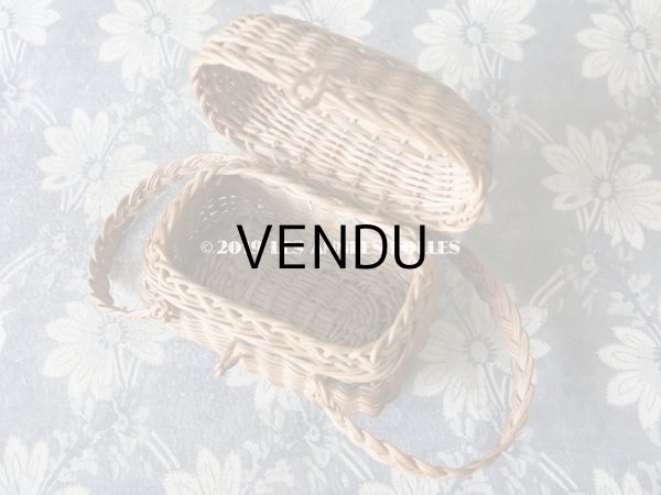 画像8: アンティーク ドール用 パニエ グリーンのライン入り (8)