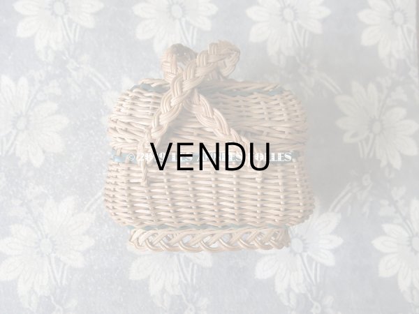 画像3: アンティーク ドール用 パニエ グリーンのライン入り (3)