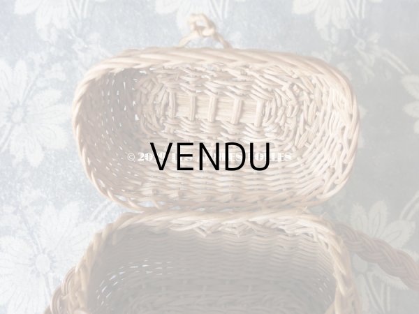 画像10: アンティーク ドール用 パニエ グリーンのライン入り (10)