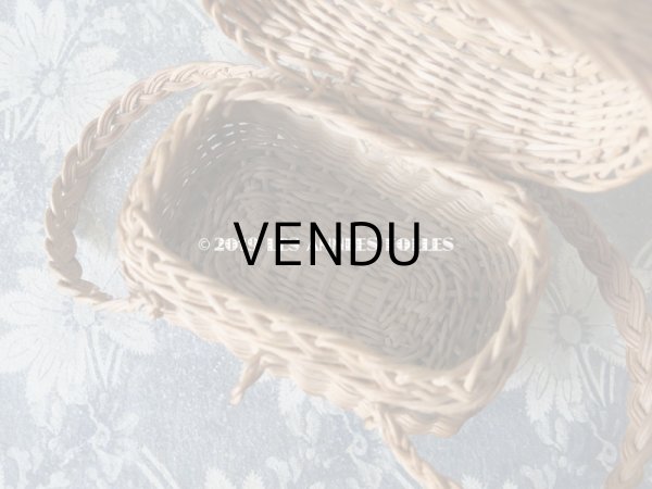 画像9: アンティーク ドール用 パニエ グリーンのライン入り (9)