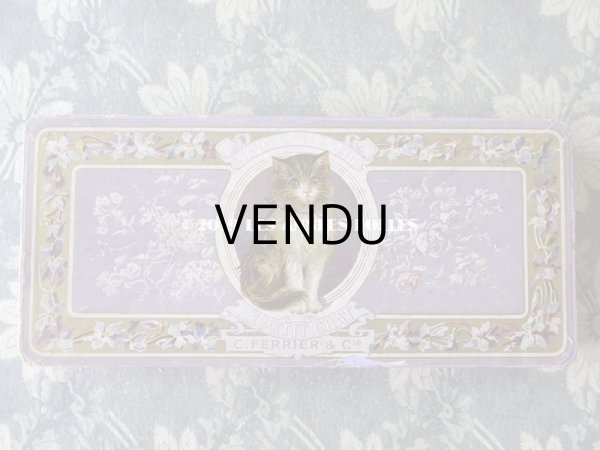 画像3: 1898年 アンティーク 猫のソープボックス LE PETIT CHAT - C.FERRIER & CIE. MARSEILLE - (3)