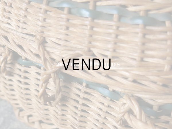 画像7: アンティーク ドール用 パニエ グリーンのライン入り (7)