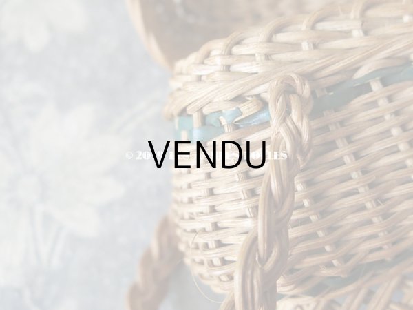 画像11: アンティーク ドール用 パニエ グリーンのライン入り (11)