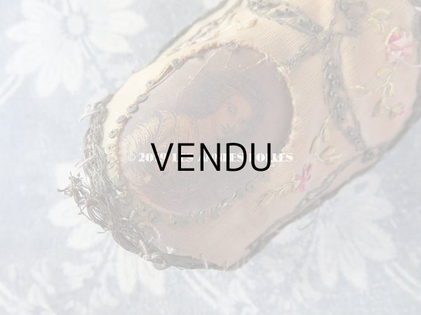 画像3: 19世紀 アンティーク  キャンドルシェード 薔薇のリボン刺繍 (3)