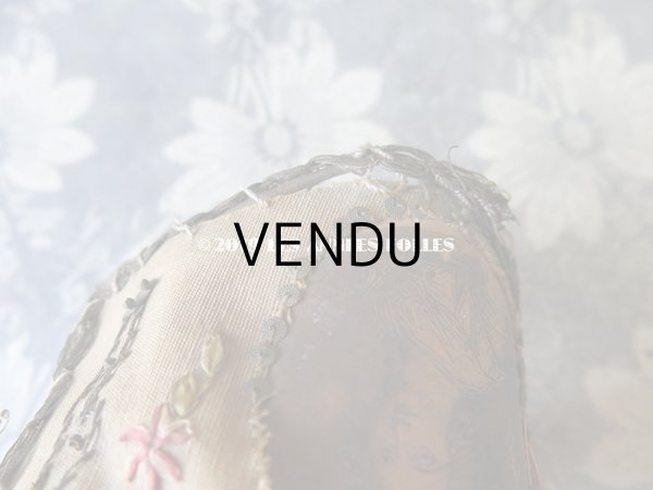 画像7: 19世紀 アンティーク  キャンドルシェード 薔薇のリボン刺繍 (7)