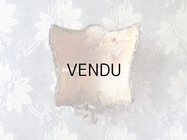 画像8: 19世紀 アンティーク  キャンドルシェード 薔薇のリボン刺繍 (8)