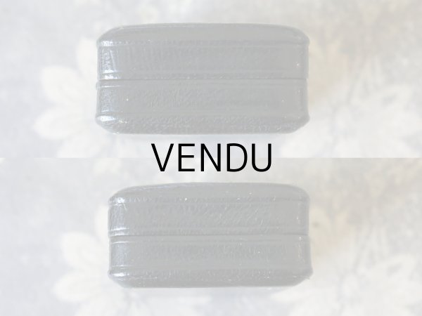 画像8: アンティーク 本革製 ジュエリーボックス ブラック (8)