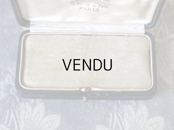 画像3: アンティーク 本革製 ジュエリーボックス ブラック (3)