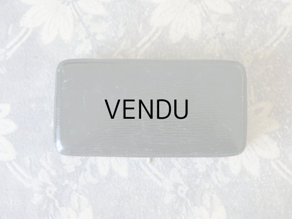 画像5: アンティーク 本革製 ジュエリーボックス ブラック (5)