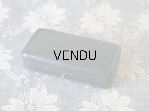 画像4: アンティーク 本革製 ジュエリーボックス ブラック (4)