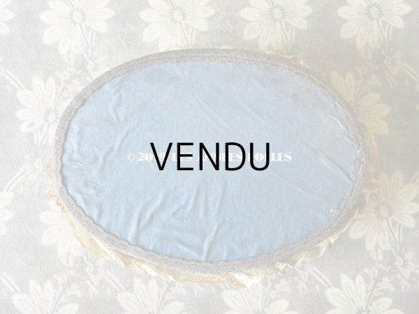 画像9: 1900年代 アンティーク 薔薇のロココトリム＆レースの装飾 ガラスの蓋の小物入れ　オールドローズ (9)