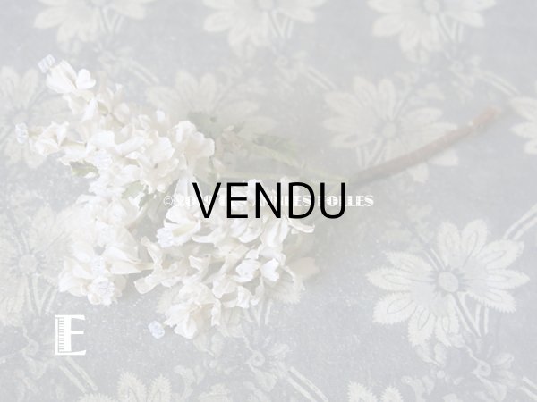 画像16: 19世紀末 アンティーク  オフホワイトの花のコサージュ　布花 (16)