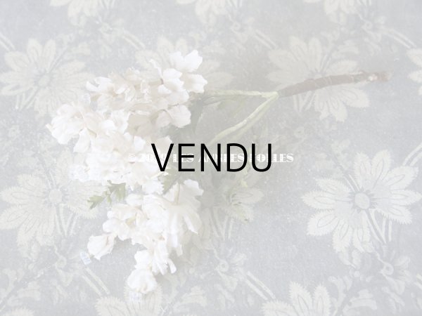 画像17: 19世紀末 アンティーク  オフホワイトの花のコサージュ　布花 (17)