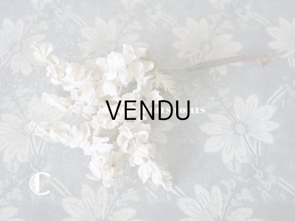 画像9: 19世紀末 アンティーク  オフホワイトの花のコサージュ　布花 (9)