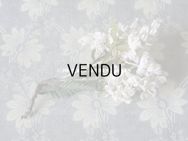 画像3: 19世紀末 アンティーク  オフホワイトの花のコサージュ　布花 (3)