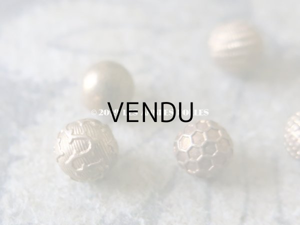 画像3: アンティーク メタルボタン ゴールド 極小 5mm  6ピースのセット (3)