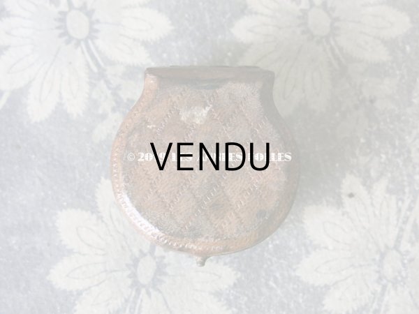 画像8: 19世紀 アンティーク 本革製 ジュエリーボックス 金彩入り ブラウン リングボックス (8)