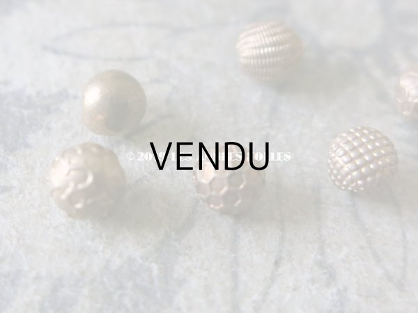 画像4: アンティーク メタルボタン ゴールド 極小 5mm  6ピースのセット (4)