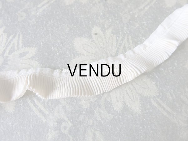 画像3: アンティーク  プリーツリボン 1.9cm幅 生成り色 1m (3)