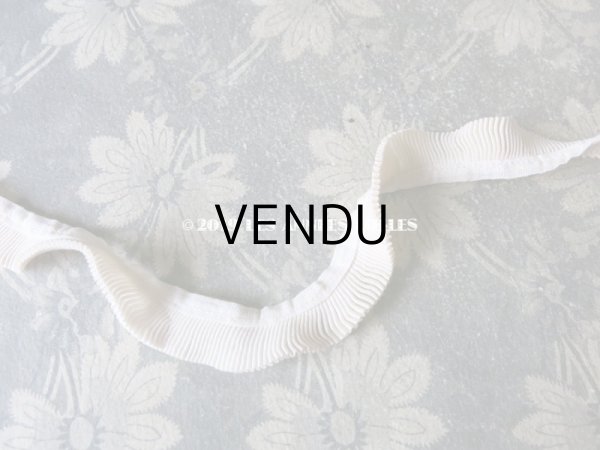 画像5: アンティーク  プリーツリボン 1.9cm幅 生成り色 1m (5)