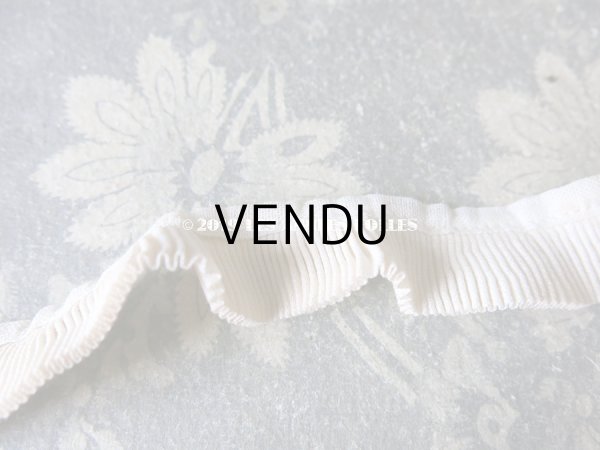 画像4: アンティーク  プリーツリボン 1.9cm幅 生成り色 1m (4)