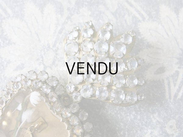 画像5: 19世紀 アンティーク ルリケール 聖母マリアのハート 鈴蘭の布花＆メダイユ (5)