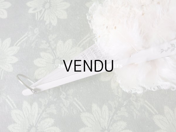 画像10: 1900年代 アンティーク ピンクのフェザーのファン  (10)